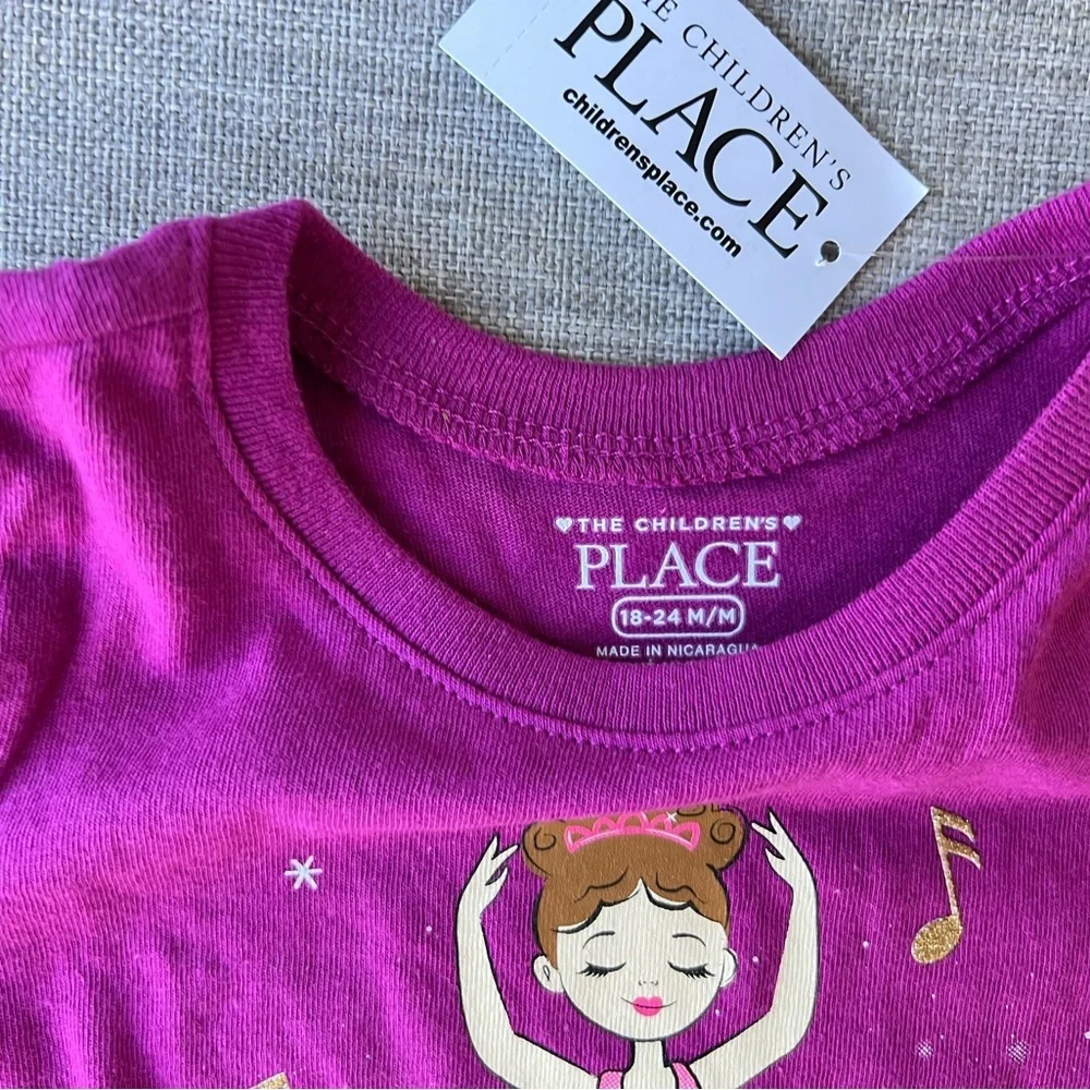 Children’s Place Fuchsia Ballerina Long-sleeve Shirt | 18-24M